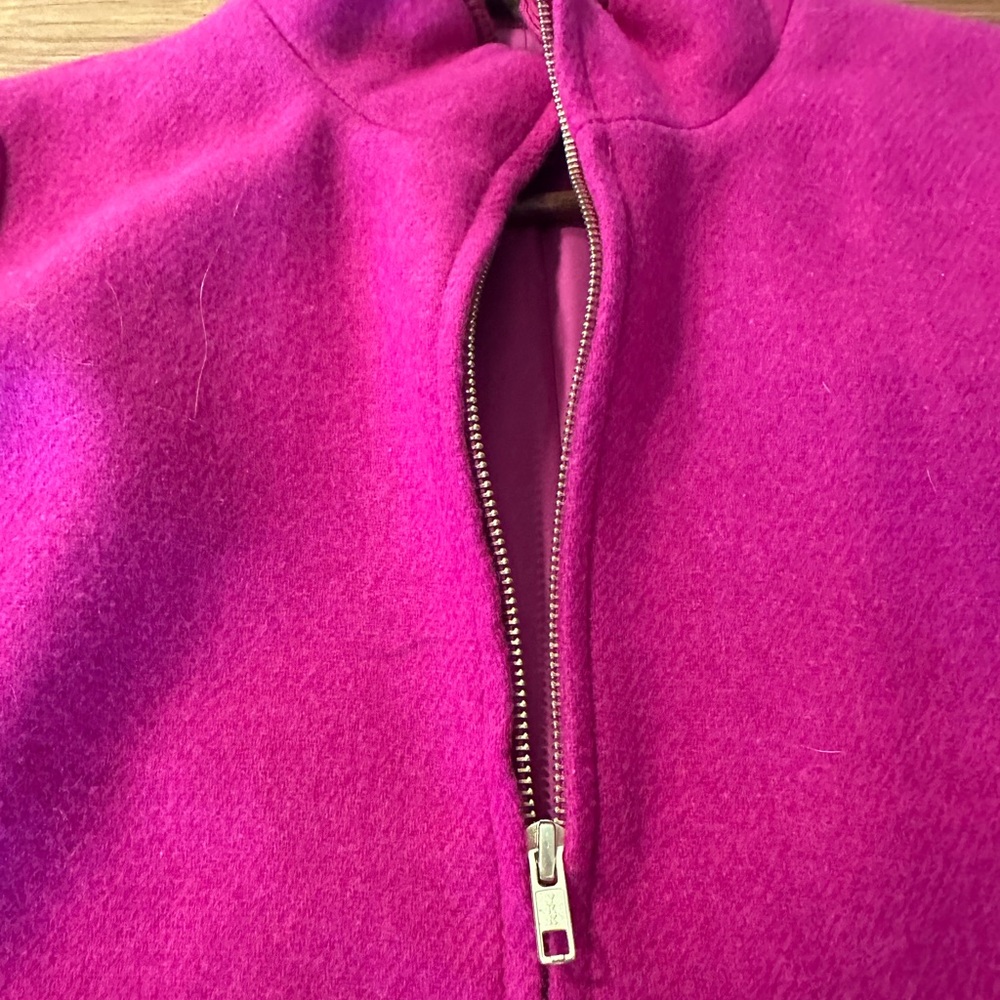 J. Crew Fuchsia wool blend pea coat - Picture 4 of 6